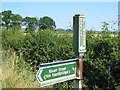 Bridleway sign at Cowldyke Farm in YO62 6PE