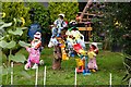 Colourful scarecrows on the allotments in HP14 3BT