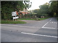 Junction of the A30 Salisbury Rd with the Broughton Rd in SO20 8DR
