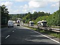 A40 approaching the A4137 junction, southbound in HR9 6DF