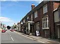 High Street past The Pykkerell public house, Ixworth in IP31 2RR