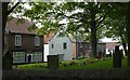Houses across the churchyard, Harthill in S26 7UP