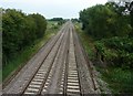 Railway line looking south in BS24 0HA