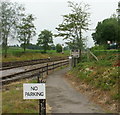 Trackside path to engine shed, Cranmore in BA4 4QS