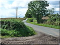 Road scene from field entrance, Pen-y-lan in NP10 8RU