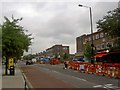 Pavement works on Northolt Road, South Harrow in UB5 4AU