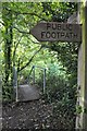 The footpath from Knowle to Blackwell woods and Castle lane in EX33 2LP