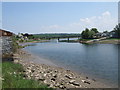 Looking east up the Afon Teifi at Cardigan in SA43 3NG