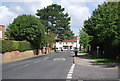 Looking along Station Rd to The Cock Inn in TN14 7EX