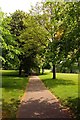 Footpath across Royal Victoria Park in BA1 2YE