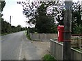 GR postbox on a telegraph pole in IP16 4HY