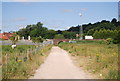 Footpath west from St Catherine's lock in GU3 1LT