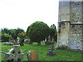 St Mary's church, east end and churchyard in OX9 3AU