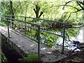 Footbridge over the Whitewater River in the Greywell Moors Nature Reserve in RG29 1BX