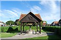 Wooden war memorial in the centre of Stubbington in PO14 2JX