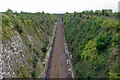 Railway cutting from bridge VIR 107 in DA4 9FA