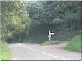 Turning off the A396 for Nutcombe Bottom picnic site in TA24 6RT