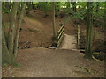 Bridleway bridge in Frillinghurst Wood in GU27 2EE