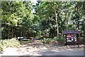 Entrance to Mildenhall Woods in IP28 7JQ