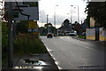 The approach to the Queen's Arms junction on the East Lancs Road in M28 1GZ