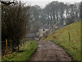 Dirt road approaching Brushfield in Brushfield