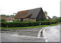 A flint and brick barn in Gisleham in Gisleham