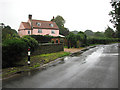 A pink cottage in Gisleham in Gisleham