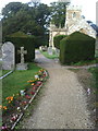 Footpath towards St Mary Magdalene's church in DT6 3SD
