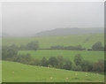 Misty Ceiriog Valley from just east of Plas-onn track in SY10 7NX