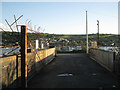 Bridge over the railway to a boatyard, Teignmouth in TQ14 0ET