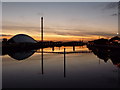 Glasgow: sunset over the Clyde in G51 2LS