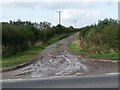 Muddy exit from track in YO25 4NN