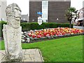 Statue and garden, Oxford Street in CA14 4DN