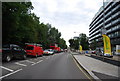 Queenstown Road south of Chelsea Bridge in SW1V 3BY