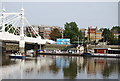 Northern end of Albert Bridge and Cadogan Pier in SW3 4LJ