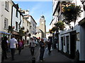 Looking North up Fore Street,  East Looe, Cornwall. in PL13 2AF