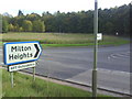 View across the A4130 at its junction with the road to Milton Heights in OX13 6RS