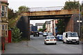 Disused railway bridge over Liverpool Road, Platt Bridge in WN2 3TD