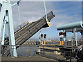 Bascule bridge operating on the Cardiff Bay Barrage in CF64 1TQ
