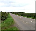View towards Paudy Crossroads along road in LE12 7FB