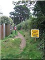 Inland diversion of coastal path in PO35 5YL