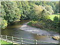 Afon Ystwyth at Llanfarian in Llanfarian Community