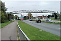 Newport : Footbridge across Spytty Road adjacent to Leeway roundabout in NP19 7WW
