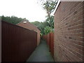 A Public Footpath between the houses, North Ferriby in HU14 3DY