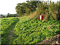 Dog litter bin beside path to Oulton Marshes in NR33 8HX