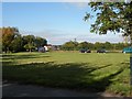 Looking across to the A134 from Church Lane in Alpheton in Alpheton