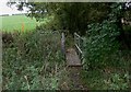 Small footbridge along the bridleway in LE9 9FD