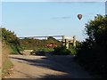 Lane, fence and hot air balloon in SP2 8BX