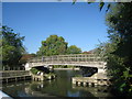 Footbridge over an inlet from the Thames in TW18 3AY