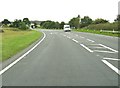 On the A75 approaching the junction with the A712 in DG8 6PD